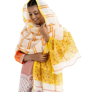 Printed Half Silk Dupatta